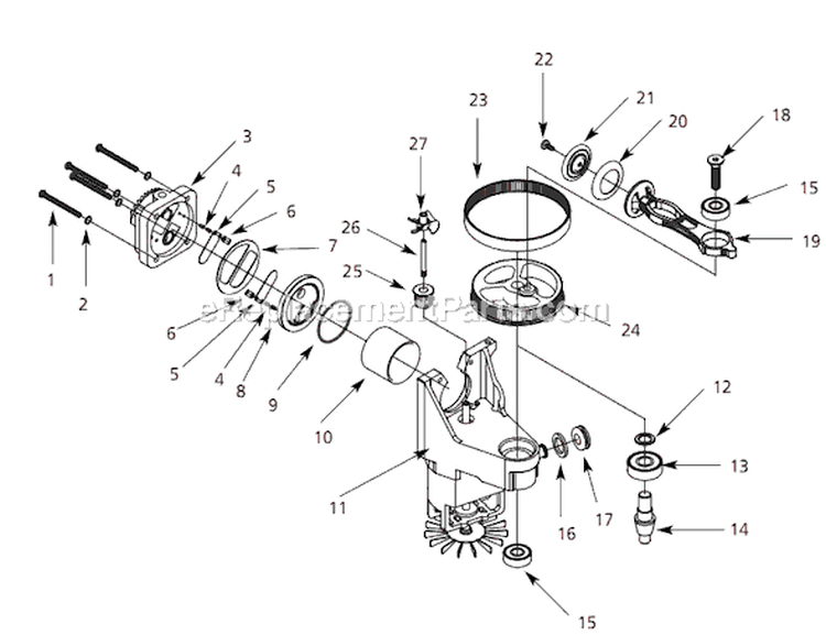 Page B Diagram and Parts List for FP210003 2005 Campbell Hausfeld Compressor